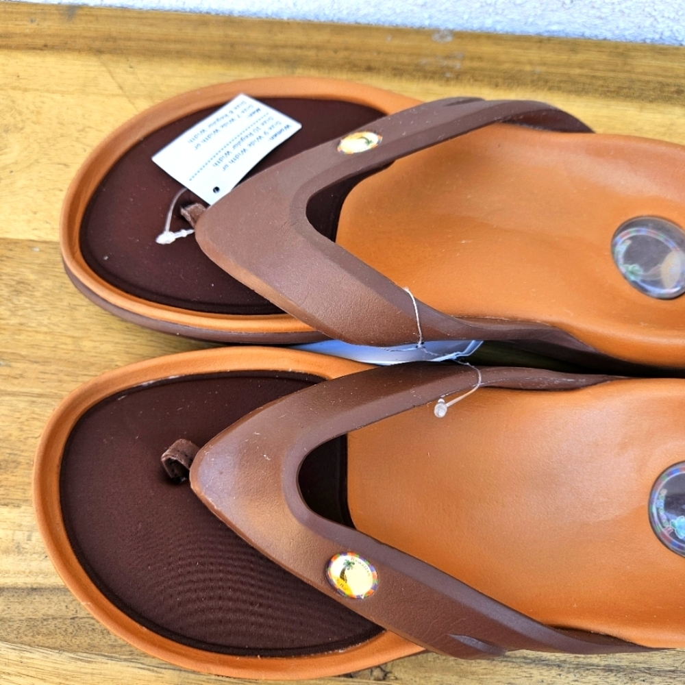 Hawaiian Jellys Ultra Comfort A'a Brown Lave Unisex  Sandal Women's Size… - Picture 9 of 16